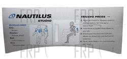 Placard, Triceps Press - Product Image