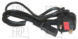 Power Cord, 4 Pin, Britain - Product Image