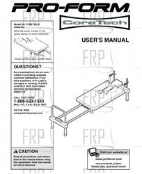 USER'S MANUAL - Product Image USER'S MANUAL - Product Image