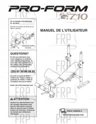USER'S MANUAL, FRENCH - Image USER'S MANUAL, FRENCH - Image