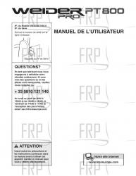 USER'S MANUAL - FRENCH - Image