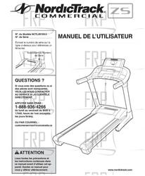 USER'S MANUAL, FRENCH - Product Image
