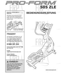 USER'S MANUAL, GERMAN - Product Image