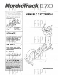 USER'S MANUAL, ITALIAN - Italian Manual