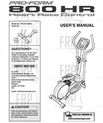 Manual, Owner's, UK - Product Image Manual, Owner's, UK - Product Image