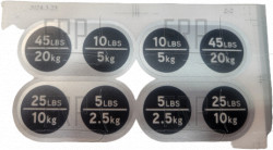 Barbell weight sticker - Product Image Barbell weight sticker - Product Image
