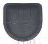 17000567 - Button, "D", Rubber, Gray - Product Image