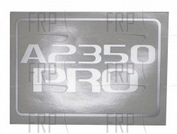 Decal, A2350 Pro - Product Image Decal, A2350 Pro - Product Image