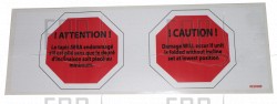 Decal, Caution Stop - Product Image