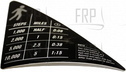 Decal, Console-Steps/Miles - Product Image Decal, Console-Steps/Miles - Product Image