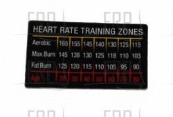 Decal, Heart Rate, Console - Product Image