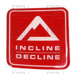 DECAL, INCLINE / DECLINE - Product Image