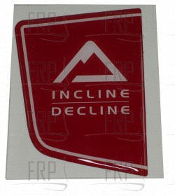 Decal, Incline/Decline - Product Image