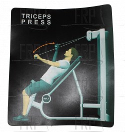 Decal, Instruction, Triceps Press - Product Image