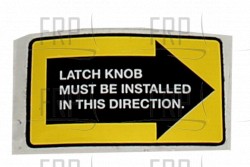Decal, Latch Knob - Product Image