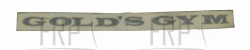 Decal, Logo, Gold's Gym - Product Image Decal, Logo, Gold's Gym - Product Image