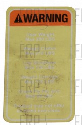 Decal, Max Weight - Product Image