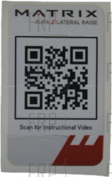 Decal, QR, G3-S21 Lateral Raise - Product Image Decal, QR, G3-S21 Lateral Raise - Product Image