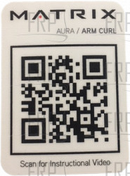 Decal; QR G3 S40_02 Arm Curl - Product Image Decal; QR G3 S40_02 Arm Curl - Product Image