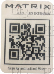 Decal; QR G3 -S71_7 Leg Extension - Product Image Decal; QR G3 -S71_7 Leg Extension - Product Image