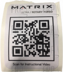 Decal, QR, G7-S55-02 Rotary Torso - Product Image Decal, QR, G7-S55-02 Rotary Torso - Product Image