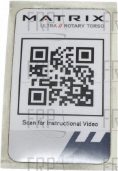 Decal, QR, G7-S55 Rotary Torso - Product Image Decal, QR, G7-S55 Rotary Torso - Product Image