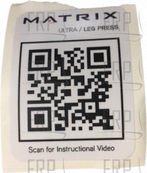 Decal, QR, G7-S70-02 Leg Press - Product Image Decal, QR, G7-S70-02 Leg Press - Product Image
