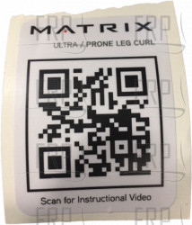 Decal, QR, G7-S73-02 Prone Leg Curl - Product Image Decal, QR, G7-S73-02 Prone Leg Curl - Product Image