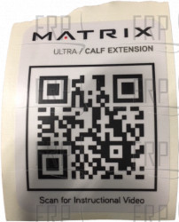 Decal, QR, G7-S77-02 Calf Ext - Product Image Decal, QR, G7-S77-02 Calf Ext - Product Image