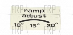 Decal, Ramp, Adjustable - Product Image