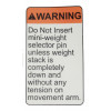 24003958 - DECAL WARNING MINI WT PIN - Product Image