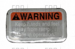 Decal, Warning, Pinch - Product Image