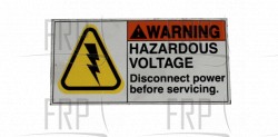 Decal, Warning, Voltage - Product Image