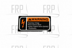 DECAL,WARNING,Console 190138- - Product Image
