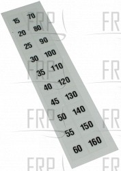 LABEL, WEIGHT PLATES, TRANSPARENT - Product Image