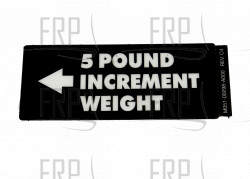 LT 5LB. INCREMENT WEIGHT DECAL - Product Image