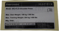 Marking, 70x42mm, Black Word/Silver Base, - Product Image Marking, 70x42mm, Black Word/Silver Base, - Product Image