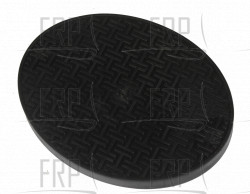 OVAL-SHAPED RUBBER FOOT W/ FRONT LIP & TAPE - Product Image