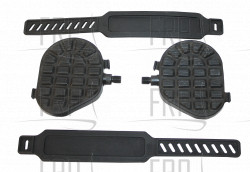 Pedal set with straps, 9/16" - Product Image