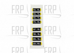 PLATE STICKER - 65-100KG (YELLOW) - Product Image PLATE STICKER - 65-100KG (YELLOW) - Product Image