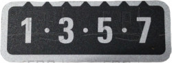 Spec Label;Seat ADJ Tube;55X20mm;;PC;Rig - Product Image Spec Label;Seat ADJ Tube;55X20mm;;PC;Rig - Product Image