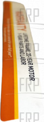Sticker; Motor warranty;TM602-1US - Product Image Sticker; Motor warranty;TM602-1US - Product Image