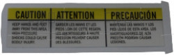 Warning Label, Ari Shock, 45mmx20mm, TM - Product Image Warning Label, Ari Shock, 45mmx20mm, TM - Product Image