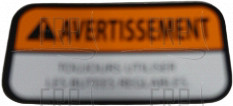 Warning Label;;Adjustable Stop 2;;;;Fren - Product Image Warning Label;;Adjustable Stop 2;;;;Fren - Product Image