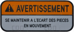 WARNING LABEL;FRENCH;SMALL;;;GM01; - Product Image WARNING LABEL;FRENCH;SMALL;;;GM01; - Product Image
