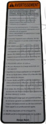 Warning Label;;Olympic Bench;;;;French;F - Product Image Warning Label;;Olympic Bench;;;;French;F - Product Image