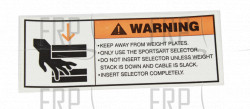 WARNING STICKER - Product Image