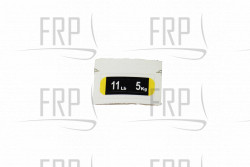 WEIGHT PLATE STICKER - 5KG - Product Image
