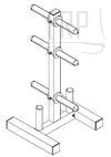 WT46 Olympic Plate Tree & Bar Holder - Product Image