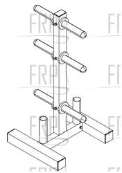 WT46 Olympic Plate Tree & Bar Holder - Product Image